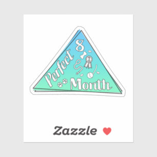 Perfekter Monatsaufkleber - August Aufkleber