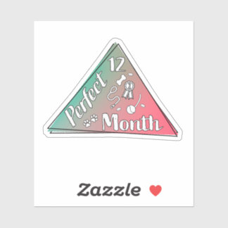 Perfekter Monatsaufkleber - Dezember Aufkleber