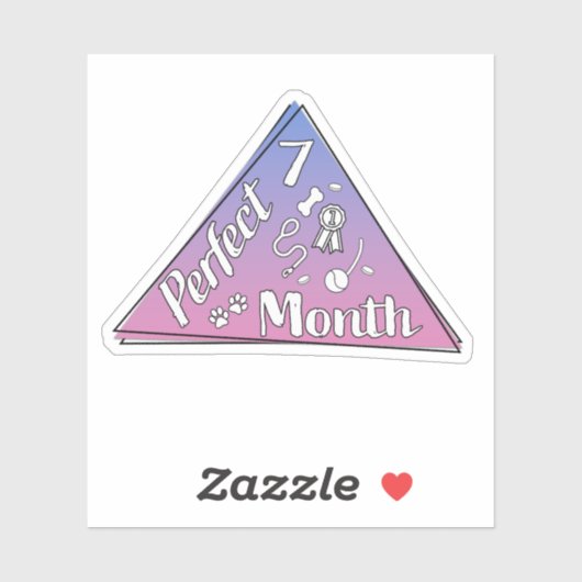 Perfekter Monatsaufkleber - Juli Aufkleber (Blatt)