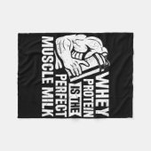 Perfekter Muskel Milk Funny Protein Lover Zitat Kö Fleecedecke (Vorderseite (Horizontal))