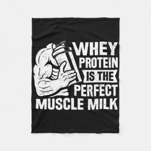 Perfekter Muskel Milk Funny Protein Lover Zitat Kö Fleecedecke