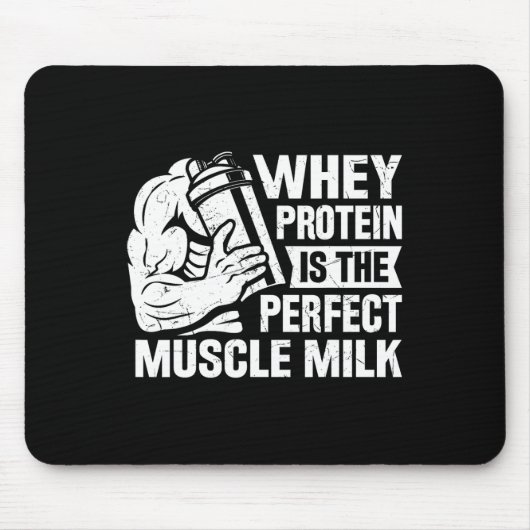 Perfekter Muskel Milk Funny Protein Lover Zitat Kö Mousepad (Vorne)