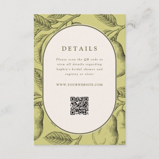 Perfekter Pair Brautparty QR Code Begleitkarte (Vorderseite)