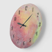 Perfekter Peach Large Clock Große Wanduhr (Winkel)