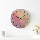 Perfekter Peach Large Clock Große Wanduhr (Zuhause)