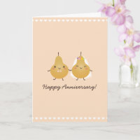 Perfekter Pear Niedlicher Cartoon Couple Happy Ann