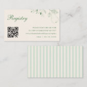 Perfekter Pear Qr Code Wedding Gift Registry Begleitkarte (Vorne/Hinten)