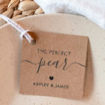 Perfekter Pear-Tag, Wedding-Gift-Tag, Kraft Geschenkanhänger<br><div class="desc">Das sind die perfekten kleinen Geschenkanhänger. Sie können sowohl den Vor- als auch den Rücktext anpassen,  als auch die Farben ändern.</div>