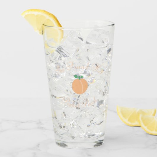 Perfekter Pfirsich-Junggesellinnenabschied Glas (Vorderseite Ice)
