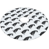 Perfekter Pinguin-Baum-Rock Polyester Weihnachtsbaumdecke (Schrägansicht)