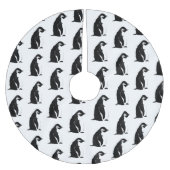 Perfekter Pinguin-Baum-Rock Polyester Weihnachtsbaumdecke (Vorderseite)