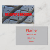 Perfekter Rentenkarte Telefonnummerkarte (Vorne/Hinten)