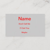 Perfekter Rentenkarte Telefonnummerkarte (Rückseite)