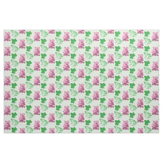 Perfekter rosa und grüner Stoff (Fat Quarter (45,7 x 55,9 cm))