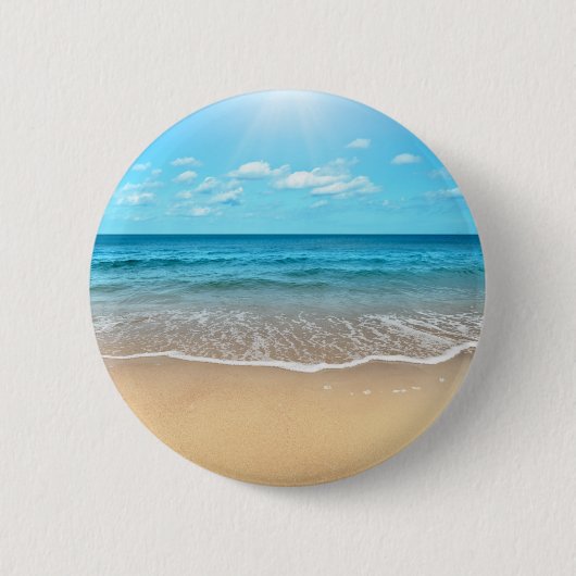 Perfekter Sandy-Strand Button (Vorderseite)