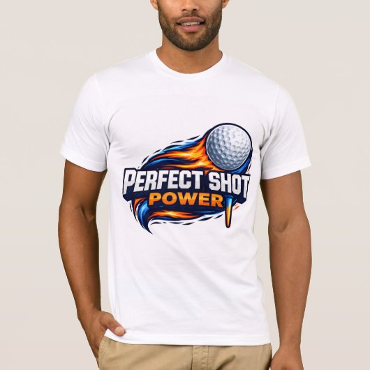 Perfekter Schlag Power Golf T-Shirt (Vorderseite)
