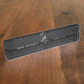 Perfekter Schwarzes | RECHTSANWALT am GESETZ Namensplakette (Seite)