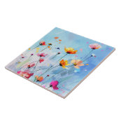 Perfekter Sommertag, sonniger Himmel und blühende Fliese (Seite)