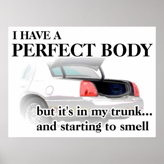 Perfekter Spaß in Trunk Funny Print Poster (Vorne)
