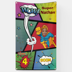 Perfekter Superhero Phantastisches Geburtstags-Fot Banner
