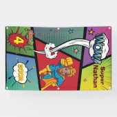 Perfekter Superhero Phantastisches Geburtstags-Fot Banner (Horizontal)