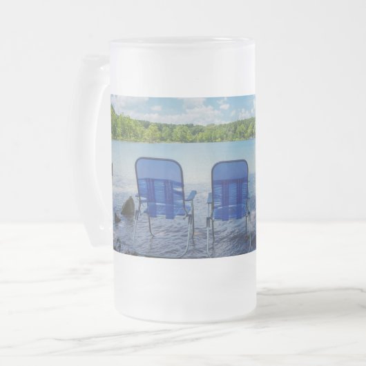 Perfekter Tag am See Mattierte Tasse (Vorderseite Links)