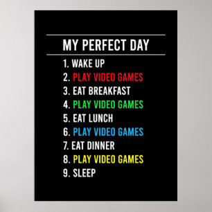 Perfekter Tag des Gamers Poster