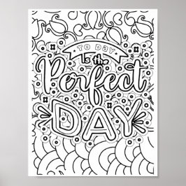 Perfekter Tag - Farbseite Poster