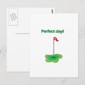 Perfekter Tag! Golf Design Postkarte (Vorne/Hinten)