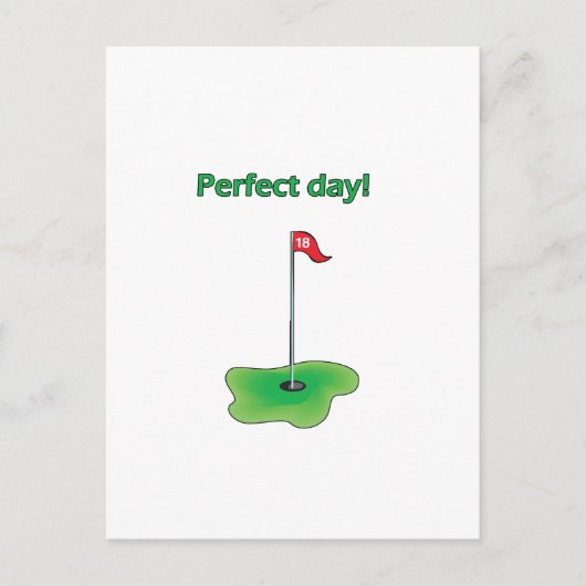 Perfekter Tag! Golf Design Postkarte (Vorderseite)
