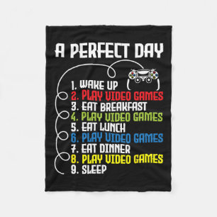 Perfekter Tag - Lustiges Gaming Gamer Videospiel 1 Fleecedecke