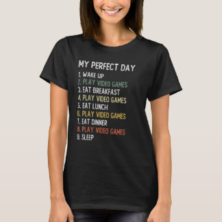 Perfekter Tag Videospiele  Männer Jungen Teenager  T-Shirt