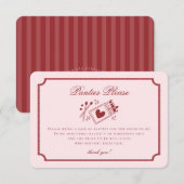 Perfekter Traumpartner - Rosa Slip bitte Begleitkarte (Vorne/Hinten)