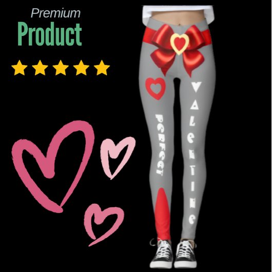 Perfekter Valentingeschenkbogen und eigener Text f Leggings