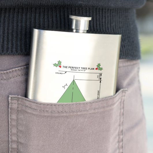 Perfekter Weihnachtsbaum Flachmann (Beispiel)