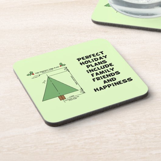 Perfekter Weihnachtsbaum Getränkeuntersetzer (Linke Seite)