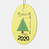 Perfekter Weihnachtsbaum Keramik Ornament (Links)
