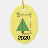 Perfekter Weihnachtsbaum Keramik Ornament (Hinten)