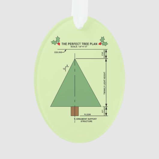 Perfekter Weihnachtsbaum Ornament (Rückseite)