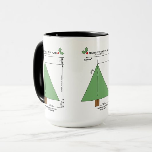 Perfekter Weihnachtsbaum Tasse (Vorderseite Links)