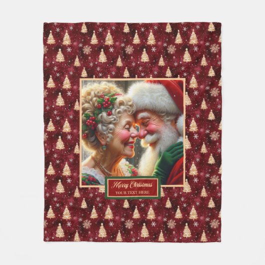 Perfekter Weihnachtsblanket Cosy Throw Mr. Claus Fleecedecke (Vorderseite)