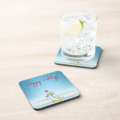 Perfekter Weihnachtsschneemann Getränkeuntersetzer (Rechte Seite)