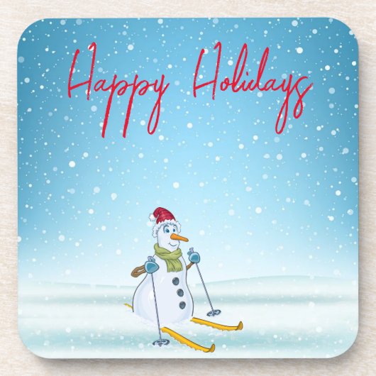 Perfekter Weihnachtsschneemann Getränkeuntersetzer (Vorderseite)