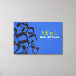 PERFEKTES BALANCE Bar Bat Mitzvah Sign in Board Leinwanddruck