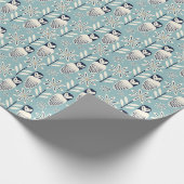 Perfektes Barn Owl - hellblauer Hintergrund Geschenkpapier (Ecke)