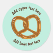 Perfektes Bread Bretzel mit Salz - Ihre eigenen Wo Runder Aufkleber (Vorderseite)
