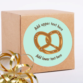 Perfektes Bread Bretzel mit Salz - Ihre eigenen Wo Runder Aufkleber