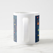 Perfektes Bunny Rabbit Geometric Muster Jumbo-Tasse (Rückseite)