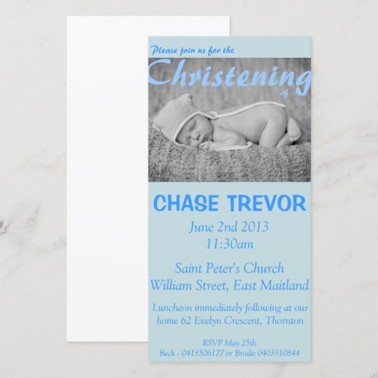 Perfektes Christening (Vorne/Hinten)