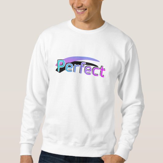 Perfektes Design auf einem weißen Sweatshirt (Vorderseite)